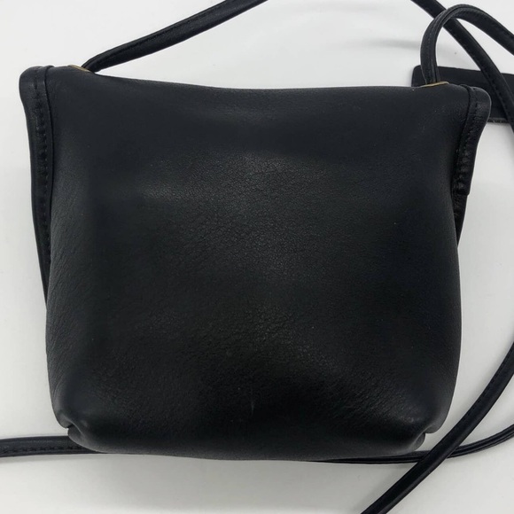 Vintage Coach Everett Bag Crossbody Black Leather Purse #9934 Mini Tra - Picture 4 of 7